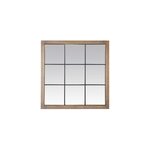 Miroir atelier carr 9 vues 100 x 100cm bois et mtal noir