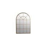 Miroir industriel style fen�tre arqu�e m�tal dor� effet veillit l. 93 x h. 135 cm emde