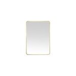 Miroir en mtal rectangle l. 61 x h. 91 cm dor