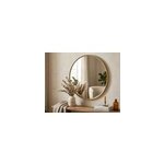 Miroir mural rond en aluminium dor� �. 60 cm ornami mathis