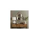 Miroir forme organique en bois h. 40 cm, jby creation ortega novo