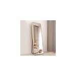 Miroir rectangulaire en m�tal dor� h. 160 x l. 50cm ornami