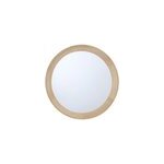 Miroir rond aspect bois clair �76cm emde