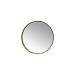 Miroir rond moulure dor�e satin�e �76cm emde