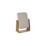 Miroir de salle de bains grossissant pivotant  poser blanc et bambou, 5five