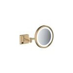 Miroir de salle de bains lumineux led grossissant, bronze bross�, hansgrohe