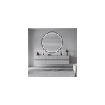 Miroir de salle de bains lumineux led noir rond Ø120 cm, mpglass naos black Miroir de salle de bains lumineux led noir rond Ø120 cm, mpglass naos black