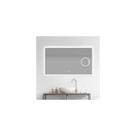 Miroir de salle de bains lumineux led rectangulaire l. 120 x h. 70 cm mpglass bergen Miroir de salle de bains lumineux led rectangulaire l. 120 x h. 70 cm mpglass bergen