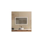 Miroir de salle de bains lumineux led rectangulaire l. 120 x h. 70 cm mpglass bishop 2 Miroir de salle de bains lumineux led rectangulaire l. 120 x h. 70 cm mpglass bishop 2