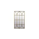 Miroir style art d�co effet vieilli dor� windows l. 65 x h. 110 x ep. 10 cm