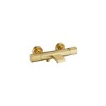 Mitigeur de baignoire thermostatique mural avec bec cascade, dor, essebagno carra