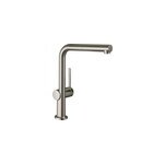 Mitigeur de cuisine avec douchette aspect acier inox hansgrohe talis m54 bec droit Mitigeur de cuisine avec douchette aspect acier inox hansgrohe talis m54 bec droit