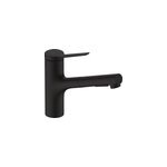 Mitigeur de cuisine avec douchette noir mat hansgrohe zesis m33 h. 219mm
