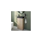 Mitigeur de lavabo hansgrohe rebris e 80 pour lave - mains sans tirette ni vidage noir mat