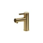 Mitigeur de lavabo avec mousseur orientable, taille m, dor, h. 14, 3 cm, goodhome maza
