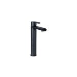 Mitigeur de lavabo / vasque h. 26, 3 cm, noir mat, kramer king