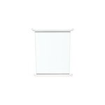 Module en verre pour barrière de piscine en aluminium blanc 1m Module en verre pour barrière de piscine en aluminium blanc 1m