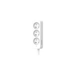 Multiprise 3 prises 2 ples + terre quarx blanc / gris 1. 5 m