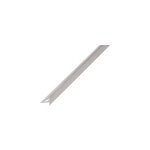 Nez de marche extérieur diall carré aluminium brut argent lisse 28mmx250cm Nez de marche extérieur diall carré aluminium brut argent lisse 28mmx250cm