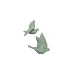 Oiseau dcoratif mural vert sauge emdedesign - lot de 2