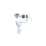 Kit de vidage a manuel �vier avec panier acier inoxydable 1 bac