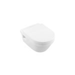 Pack wc cuvette suspendue sans bride avec abattant targa design villeroy & boch