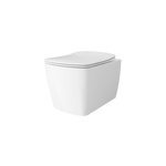 Pack wc suspendu blanc cuvette sans bride levanna et b�ti - support sol et mur silgo goodhome