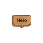 Paillasson d'entre bulle antidrapant en fibre de coco  ; hello  ; noir l. 60 x l. 40cm ornami