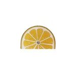 Paillasson d'entre demi lune citron antidrapant en fibre de coco jaune l. 60 x l. 40cm ornami