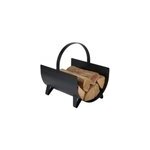 Panier à bûches en acier dixneuf soreno avec anse Panier à bûches en acier dixneuf soreno avec anse