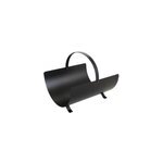 Panier à bûches en acier avec poignée noir charge max 10kg Panier à bûches en acier avec poignée noir charge max 10kg