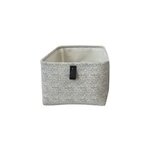 Panier rctangulaire blanc  pois noirs ornami achile taille l