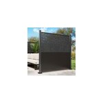 Panneau curlini neva klikstrom l. 179 x h. 88 cm aluminium anthracite