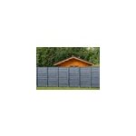 Panneau droit de clôture en bois anthracite ép. 25 mm l 90 x h. 180 cm Panneau droit de clôture en bois anthracite ép. 25 mm l 90 x h. 180 cm