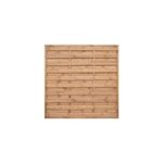 Panneau droit de clôture arve 2 en bois traité marron ép. 30 mm l. 180 x h. 180 cm Panneau droit de clôture arve 2 en bois traité marron ép. 30 mm l. 180 x h. 180 cm