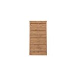 Panneau droit de clôture arve 2 en bois traité marron ép. 30 mm l. 90 x h. 180 cm Panneau droit de clôture arve 2 en bois traité marron ép. 30 mm l. 90 x h. 180 cm