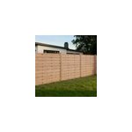 Panneau droit de cl�ture arve 2 en bois trait� marron �p. 30 mm l. 180 x h. 180 cm