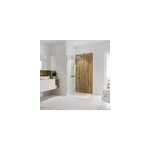 Panneau mural de salle de bains l. 100 x h. 210 cm, effet ch�ne clair, schulte decodesign