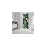 Panneau mural de salle de bains l. 100 x h. 255 cm, motifs feuilles bananier, schulte decodesign