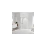 Panneau mural de salle de bains l. 100 x h. 255 cm, effet marbre blanc mat, schulte d�codesign softtouch ...