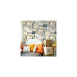 Papier peint intiss� les aventures surf jaune et gris l. 1005 x l. 53cm lut�ce