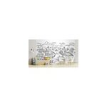 Papier peint panoramique intiss� enfant � colorier ferme village noir et blanc, 8 l�s, l. 280 x l. 400cm ...