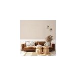 Papier peint vinyle intiss abaca boutis beige ros l. 1005 x l. 53cm lutce