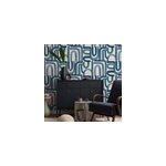 Papier peint vinyle intiss� abaca vertigo bleu encre l. 1005 x l. 53cm lut�ce