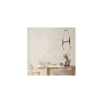 Papier peint vinyle intiss feuille de bananier beige, terracotta l. 1005 x l. 53cm lutce