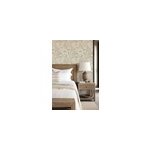 Papier peint vinyle intiss� fleuri bleu, jaune ocre l. 1001 x l. 53cm rasch, ang�lique