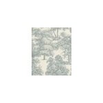 Papier peint vinyle intiss sejours & chambres lutece mat et satin fret, toile de jouy vert cladon, ...
