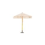 Parasol centr� droit rond beige jardiline 2, 5m