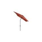 Parasol centr� inclinable rectangulaire ouverture manivelle toile terracotta goodhome kasane