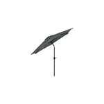 Parasol centr� inclinable en rond ouverture manivelle toile anthracite goodhome kasane